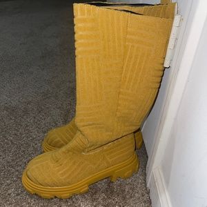 Printed Gold Boots